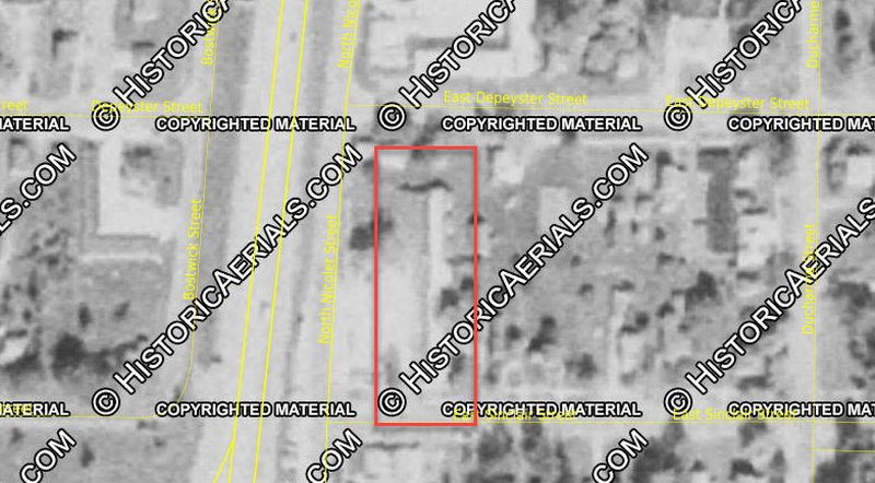 Villager Motel (Econo Lodge, Knights Inn) - 1975 Aerial (newer photo)